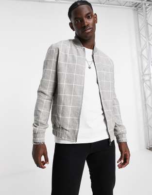 check bomber jacket mens