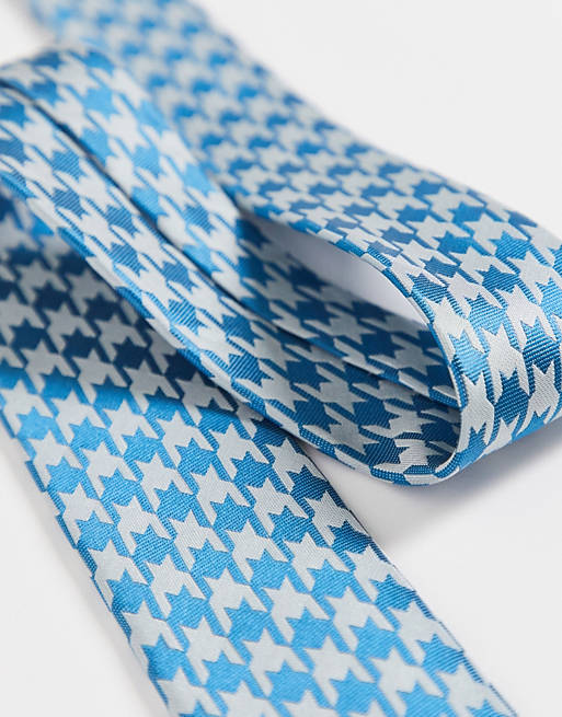Asos Uomo Accessori Cravatte e accessori Papillon Cravatta e blu acqua pied de poule 