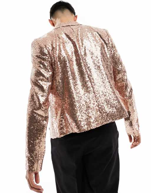 Rose gold 2024 sequin jacket