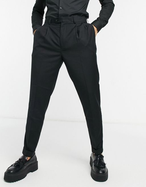 ASOS Tapered Smart Pants With Pleats
