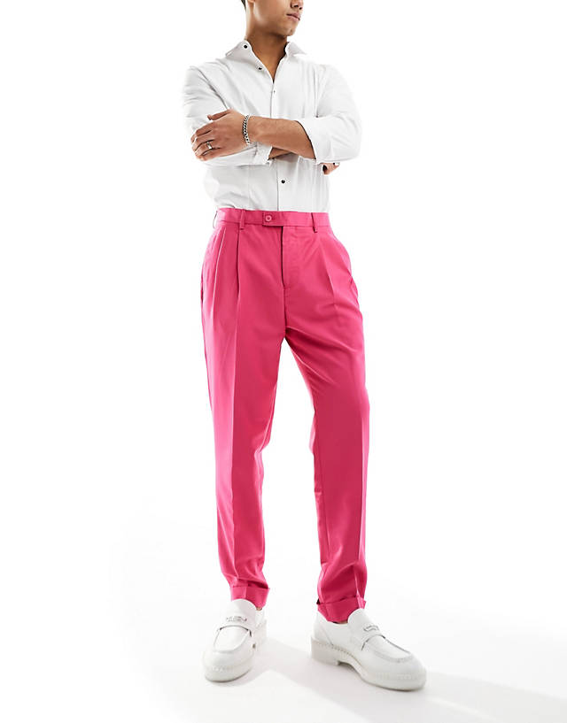 Devils Advocate - high waisted pleated tapered smart trousers