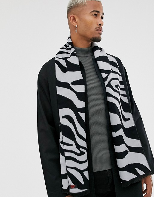 Devils Advocate large zebra scarf