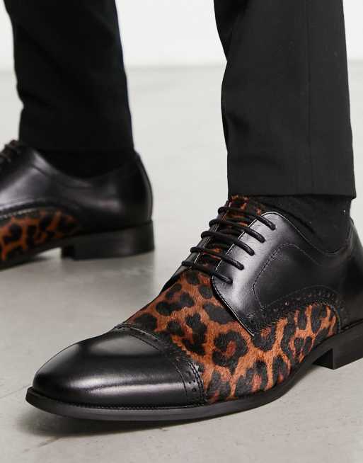 Mens leopard print outlet dress shoes