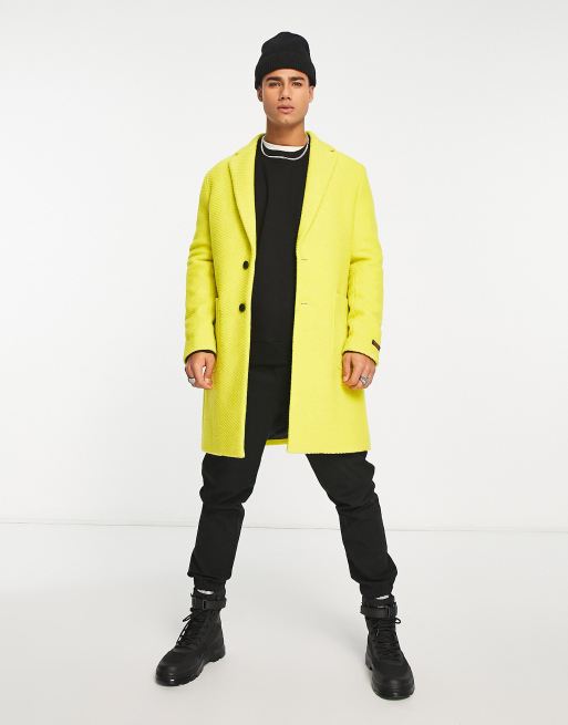 Yellow deals coat mens