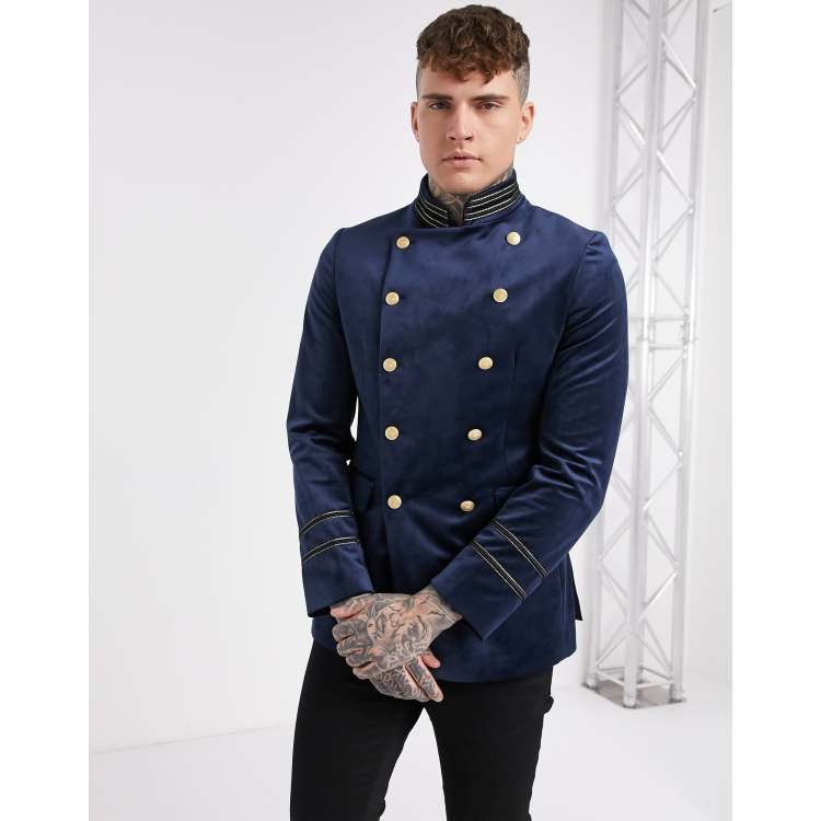 military double breasted coat