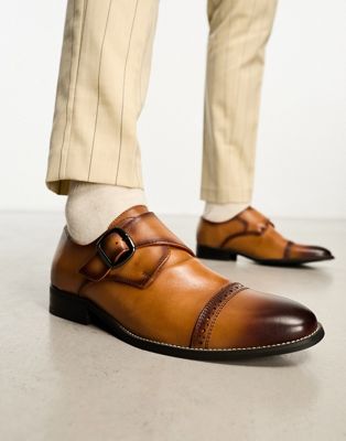 Devils Advocate monk shoes in brown leather
