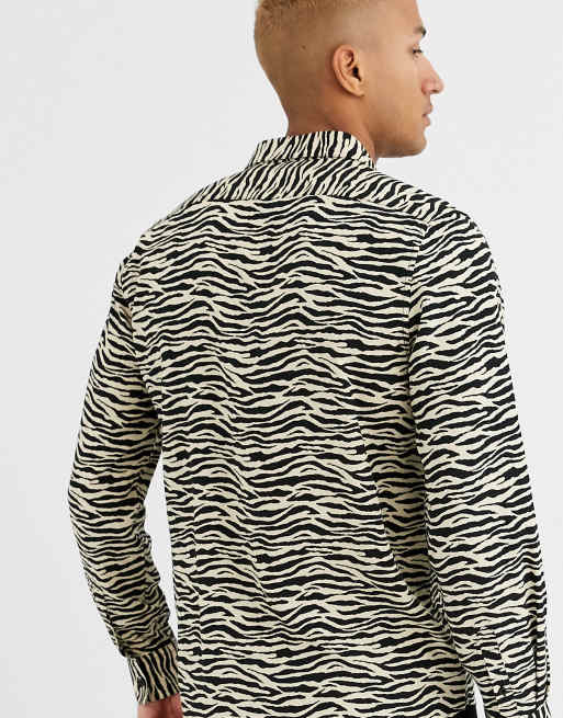 Devils Advocate - Overhemd van viscose met zebraprint en lange mouwen, 2 van 4