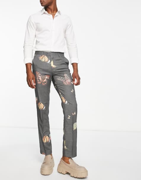 Devils Advocate - Pantalon de costume ajusté à imprimé papillons - view 1