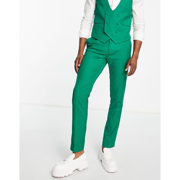 Asos Uomo Abbigliamento Pantaloni e jeans Pantaloni Pantaloni slim & skinny Devils Advocate Pantaloni da abito skinny verdi 