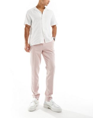 Devils Advocate pink skinny suit trouser - ASOS Price Checker