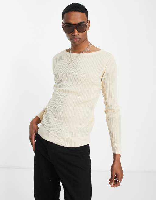 Mens boat hotsell neck sweater