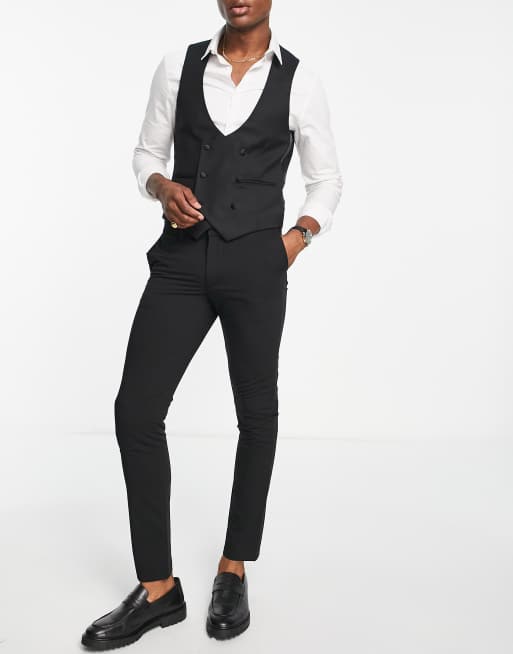 Black shop scoop waistcoat