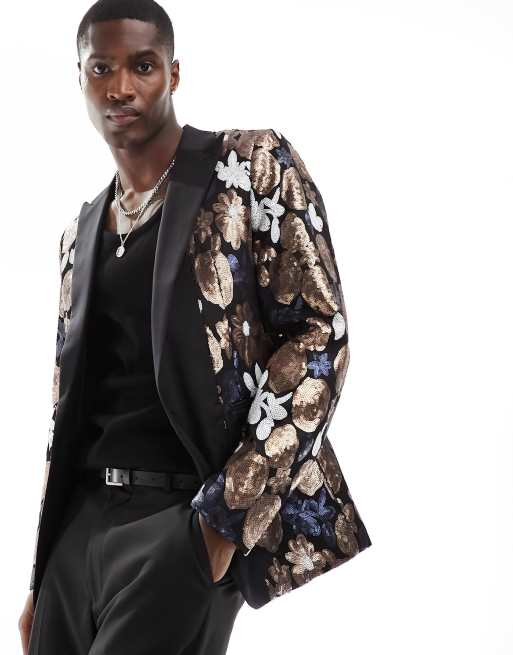 Sequin deals blazer men