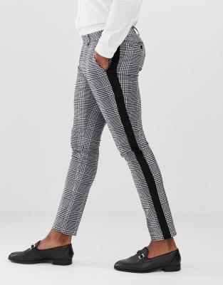 black and white side stripe pants