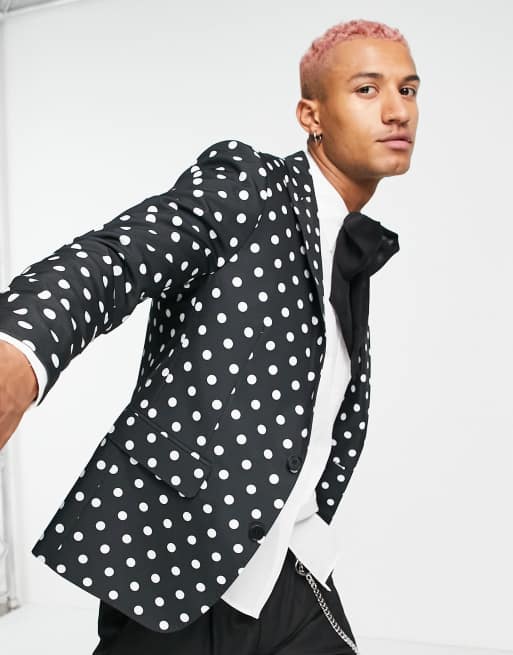 Polka dot hot sale blazer mens