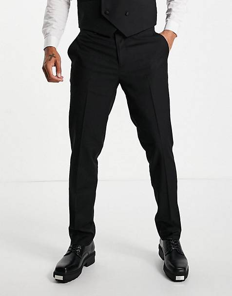 Bruiloft pantalons en chinos voor Nette broeken Superskinny Pantalon in het Grijs voor heren Heren Kleding voor voor Broeken ASOS Synthetisch Plus 