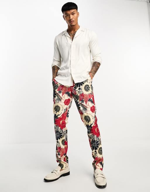 Flower hotsell dress pants