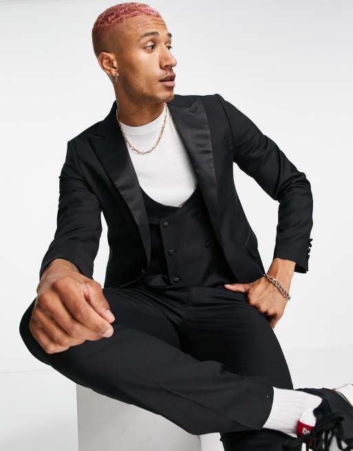 Skinny fit tuxedo store suit