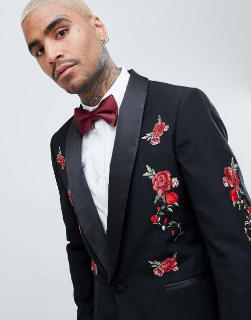 Flower tuxedo cheap jacket