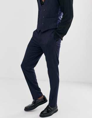 Devils Advocate  Randiga byxor med smal passform-Svart Svart