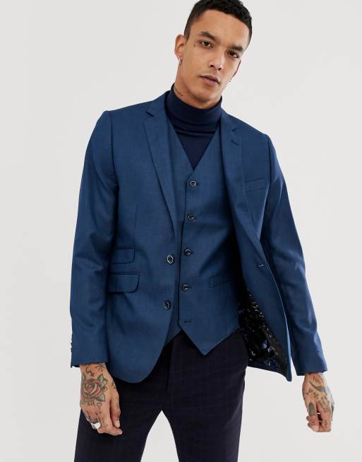 Metallic hot sale blue tuxedo