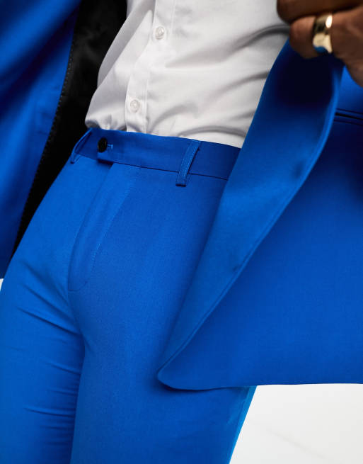 Royal blue formal pant suit sale