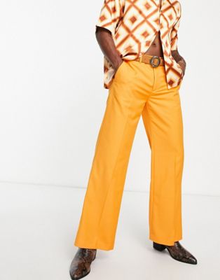 Devils Advocate straight trouser in bright orange - ASOS Price Checker