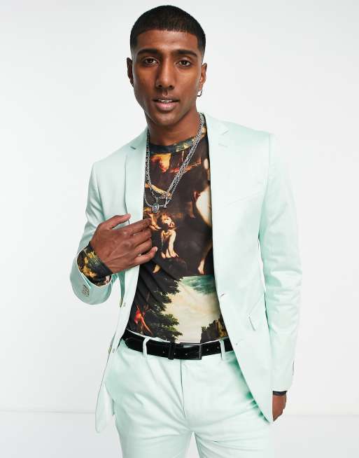 Devils Advocate - Super skinny colbert in mintgroen