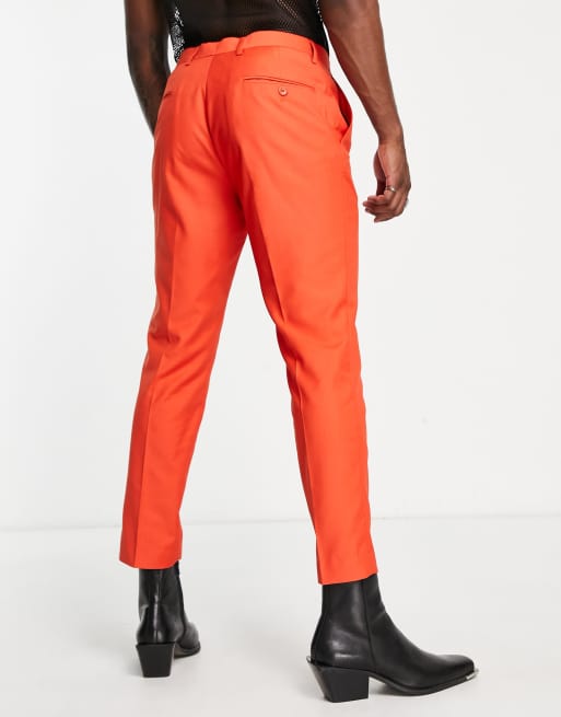 Orange skinny sale trousers