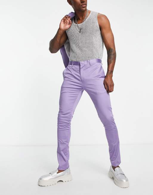 Devil's Advocate super skinny suit pants in purple