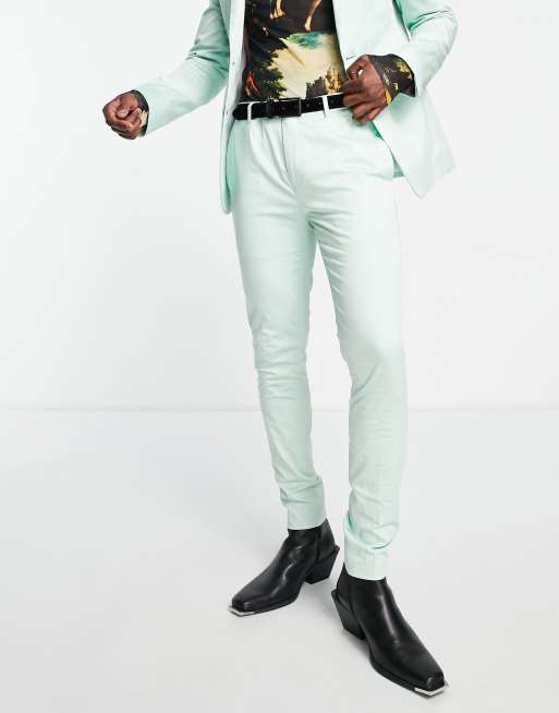 Devils Advocate super skinny suit trousers in mint