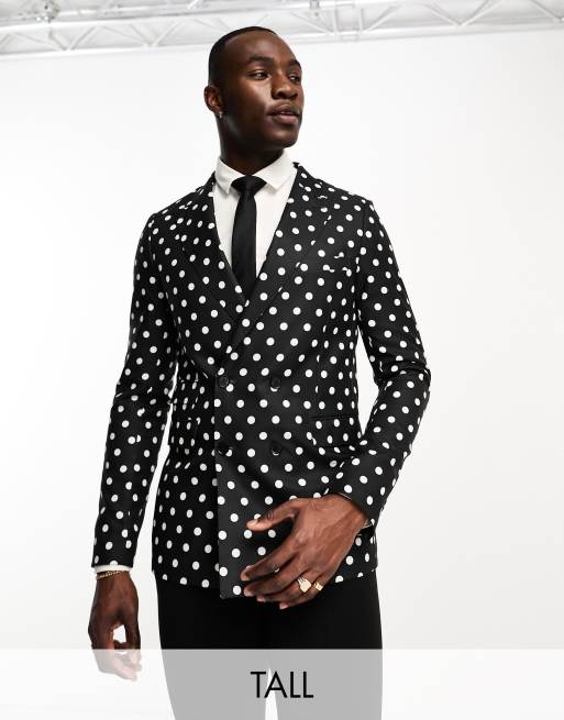 White polka outlet dot blazer