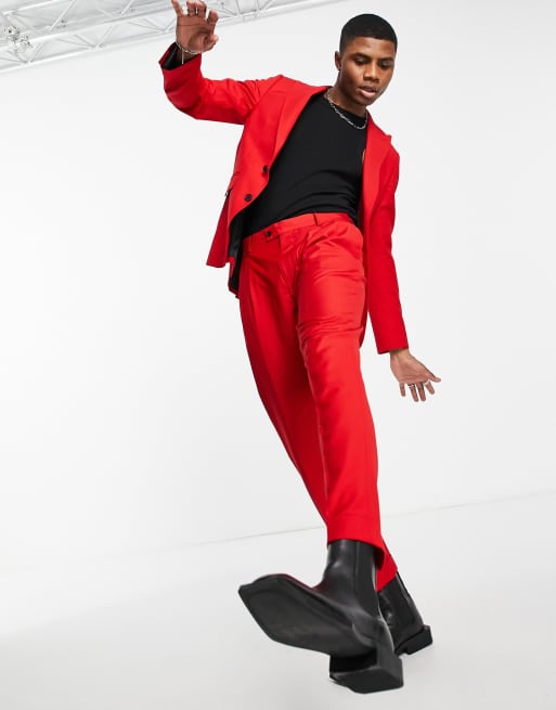 Devils Advocate tapered high waisted suit trousers