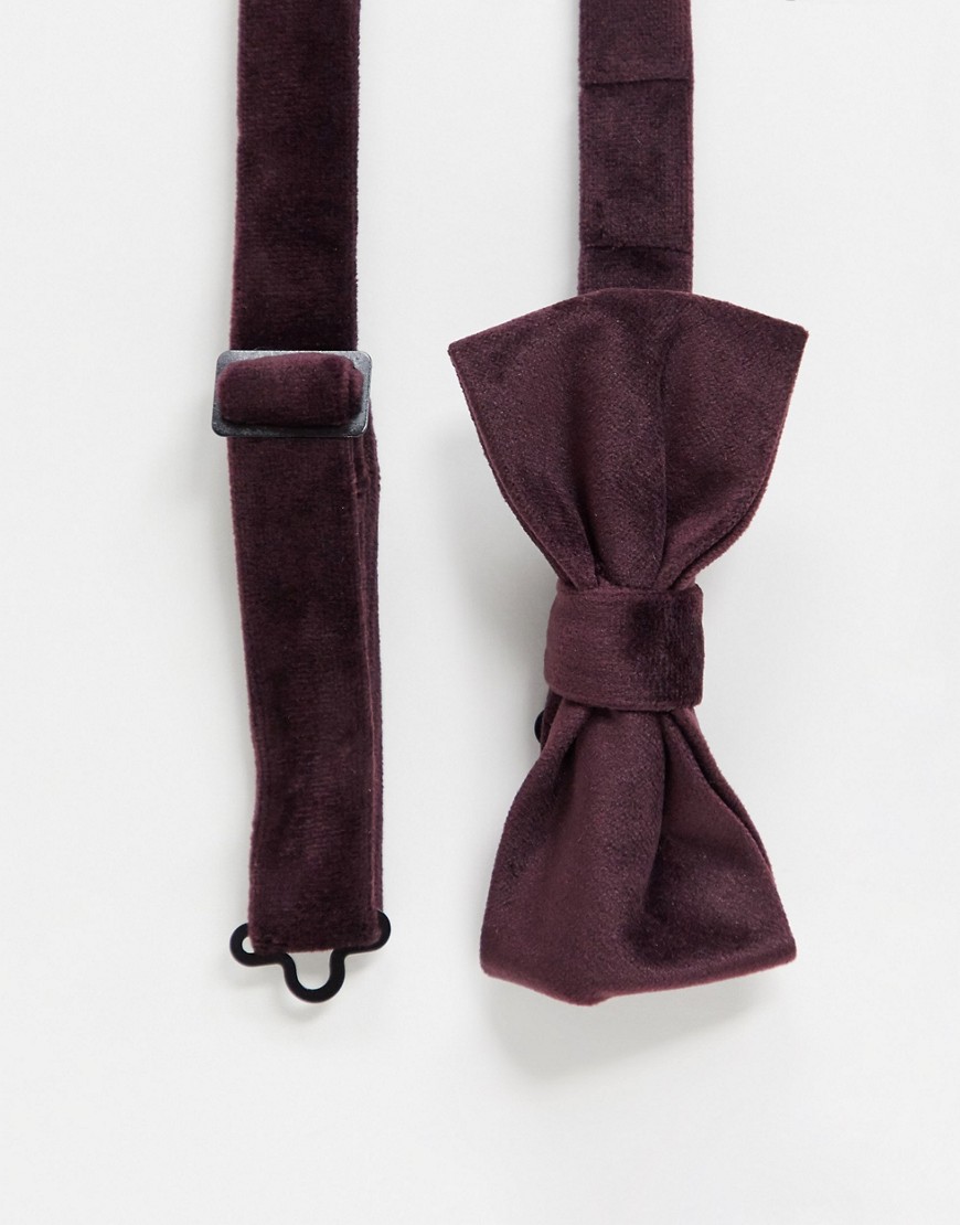 Devils Advocate velvet bow tie-Purple
