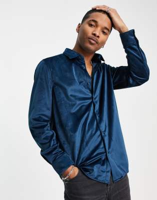 Devil's Advocate velvet oversized shirt | ASOS