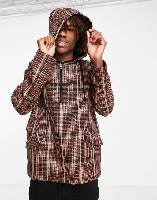 Devils Advocate - Veste imperméable à col zippé et carreaux