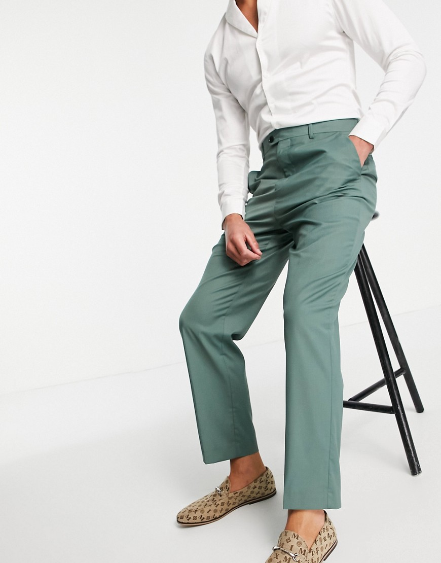 Devils Advocate wide leg trousers-Green