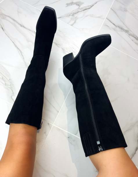 DIA STUDIOS Cowboy Boots in black real suede - view 1