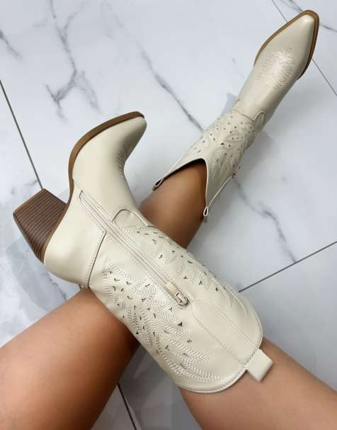 DIA Studios Cowboy boots in cream - view 1