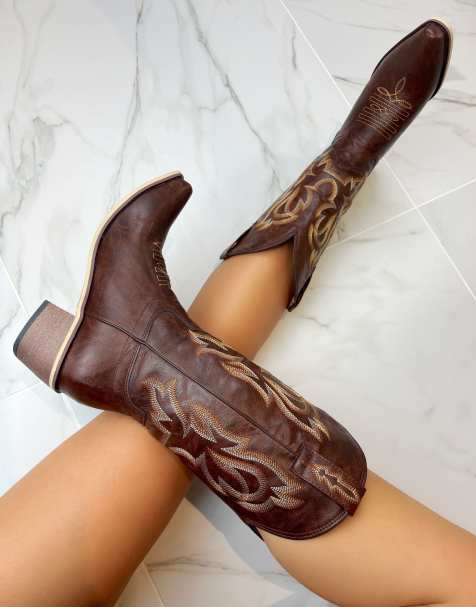 DIA STUDIOS Cowboy Boots in dark brown - view 1