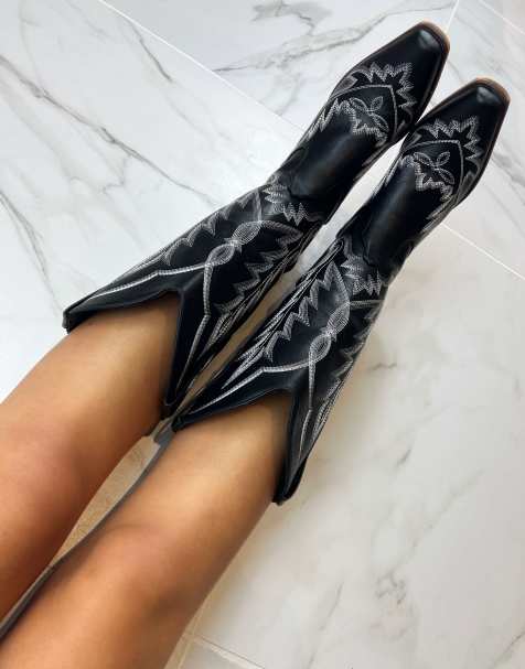 DIA STUDIOS Cowboy Western Boots in black - view 1