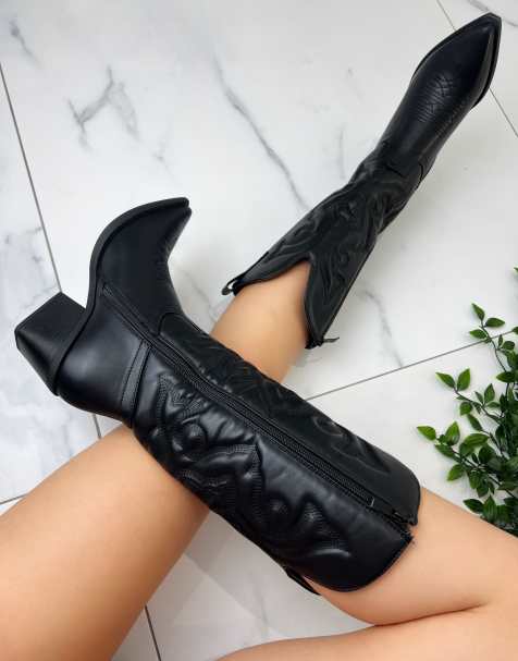 DIA Studios Cowboy western boots in black - view 1