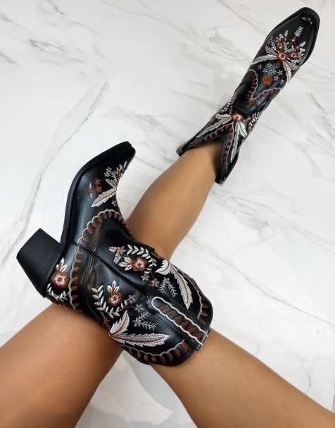 DIA Studios Cowboy western boots in black - view 1