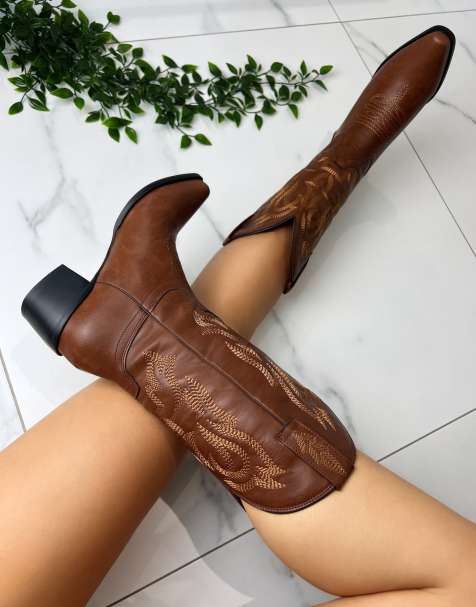 DIA STUDIOS Cowboy Western Boots in brown - view 1
