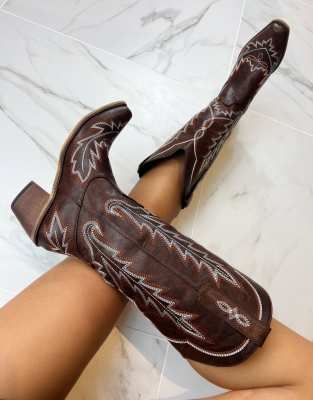 DIA Studios Cowboy western boots in brown - view 1