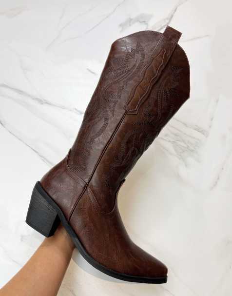 DIA Studios Cowboy western boots in brown - view 1
