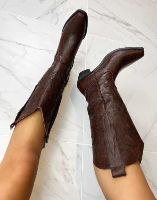 DIA Studios Cowboy western boots in brown, 2 of 4