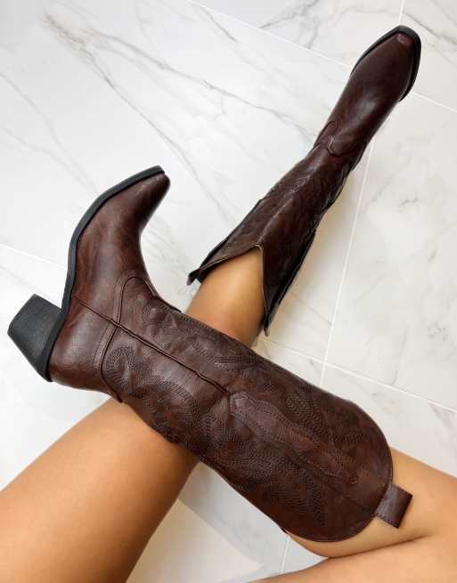 DIA Studios Cowboy western boots in brown, 4 of 4