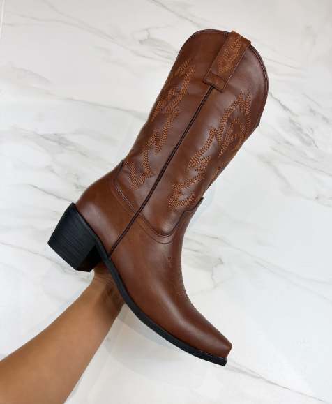 DIA Studios Cowboy western boots in brown - view 1
