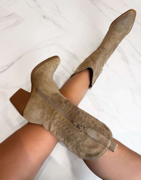 DIA Studios Cowboy western boots in light brown in lightbrown - view 1
